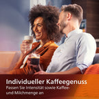 Series 5400 EP5447/90 Kaffeevollautomat Schwarz/Chrom - Latte Go Milchsystem, 12 Kaffeespezialitäten, Intuitives Display, 4 Benutzerprofile