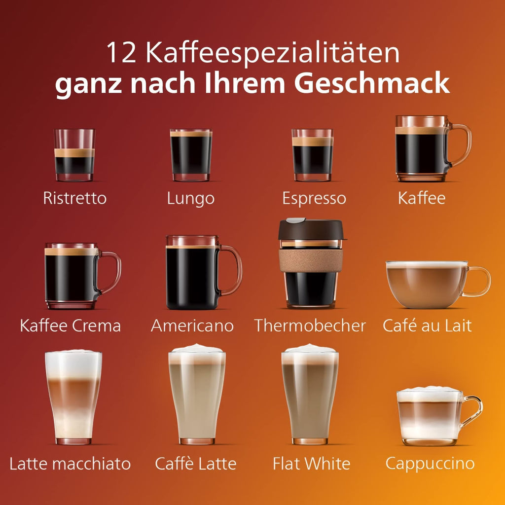 Series 5400 EP5447/90 Kaffeevollautomat Schwarz/Chrom - Latte Go Milchsystem, 12 Kaffeespezialitäten, Intuitives Display, 4 Benutzerprofile