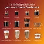 Series 5400 EP5447/90 Kaffeevollautomat Schwarz/Chrom - Latte Go Milchsystem, 12 Kaffeespezialitäten, Intuitives Display, 4 Benutzerprofile