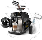 Series 5400 EP5447/90 Kaffeevollautomat Schwarz/Chrom - Latte Go Milchsystem, 12 Kaffeespezialitäten, Intuitives Display, 4 Benutzerprofile
